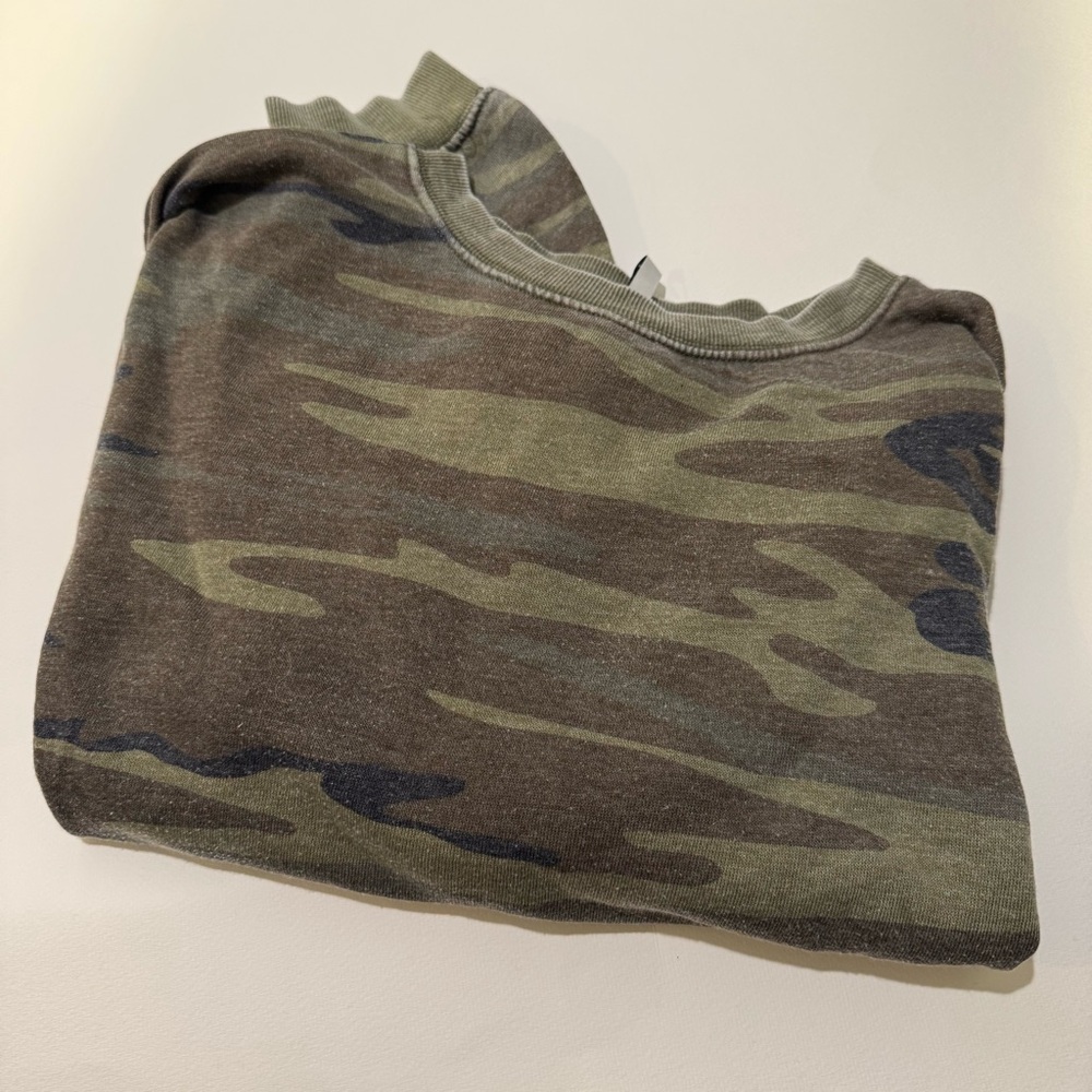 Z Supply Camouflage Sweatshirt - Olive and Brown